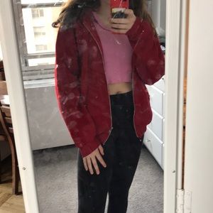 Vintage  red zip up sweatshirt
